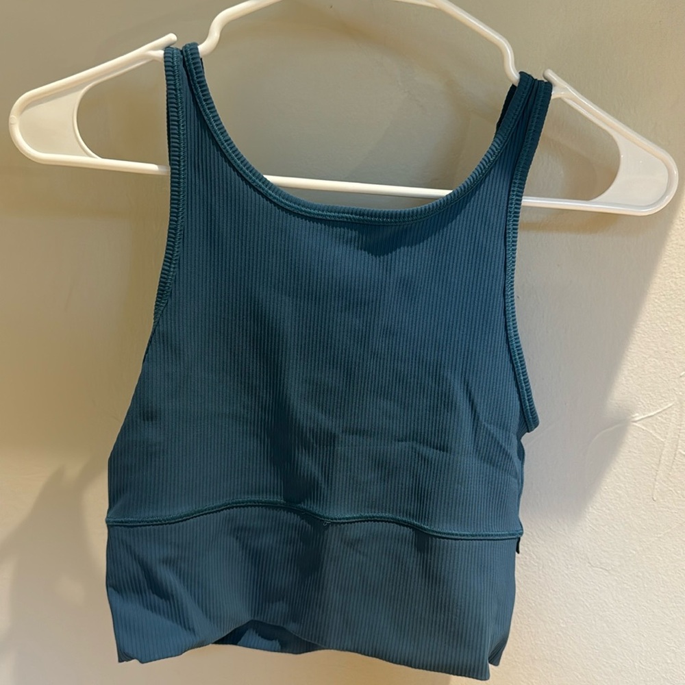 Lululemon Power Pivot Tank- Blue Borealis